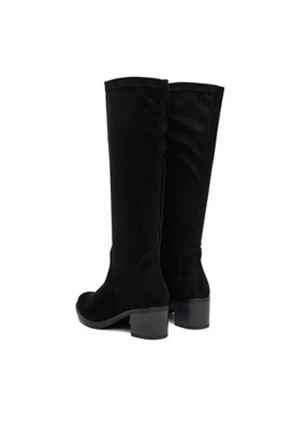 Remonte Kozaki D2A76-00 Czarny. Kolor: czarny. Materiał: materiał