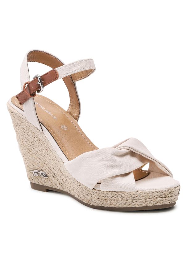 Espadryle Tom Tailor 3290803 Offwhite. Kolor: biały. Materiał: materiał