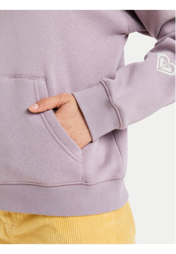 Roxy Bluza Perfect Place Brushed ERJFT05032 Fioletowy Regular Fit. Kolor: fioletowy. Materiał: bawełna