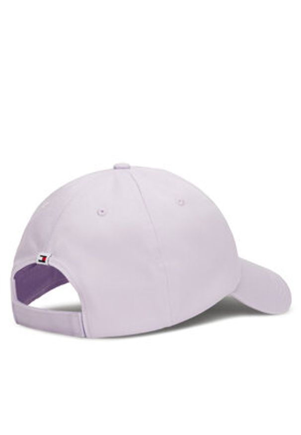 Tommy Jeans Czapka z daszkiem Linear Logo AW0AW15845 Fioletowy. Kolor: fioletowy. Materiał: bawełna
