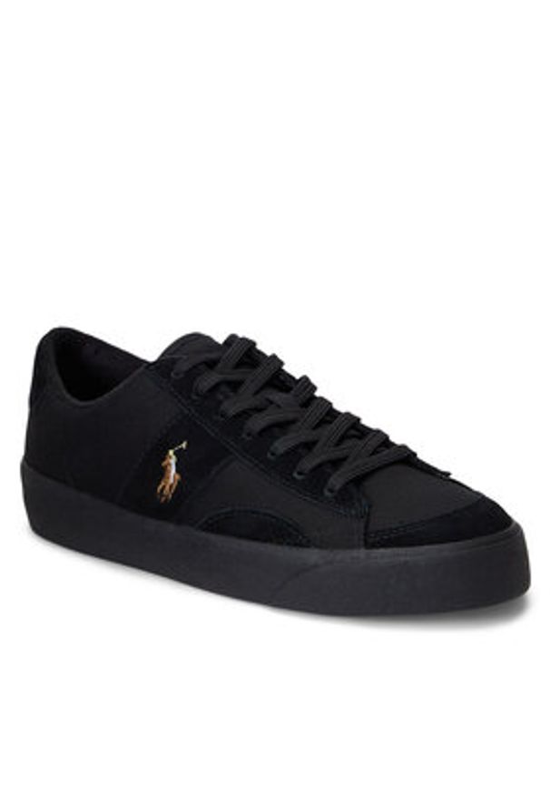 Polo Ralph Lauren Sneakersy 816913476003 Czarny. Kolor: czarny. Materiał: skóra, zamsz