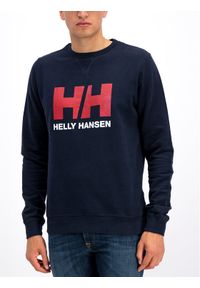 Helly Hansen Bluza Hh Logo Crew 34000 Granatowy Regular Fit. Kolor: niebieski. Materiał: bawełna