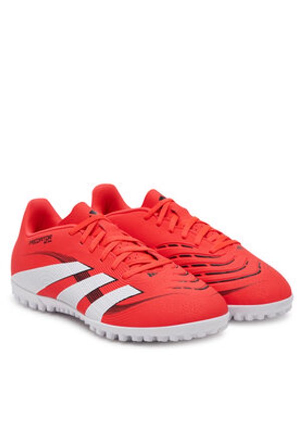 Adidas - adidas Buty do piłki nożnej Predator Club Turf ID3784 Czerwony. Kolor: czerwony. Materiał: skóra