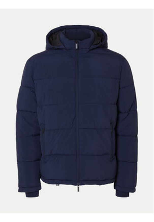 Selected Homme Kurtka zimowa Cooper 16089957 Granatowy Regular Fit. Kolor: niebieski. Materiał: syntetyk. Sezon: zima