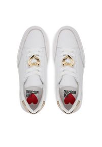 Love Moschino - LOVE MOSCHINO Sneakersy JA15214G1MIA610A Biały. Kolor: biały. Materiał: skóra