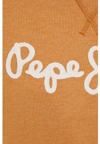 Pepe Jeans bluza damska kolor pomarańczowy z aplikacją. Kolor: pomarańczowy. Wzór: aplikacja. Styl: klasyczny #4