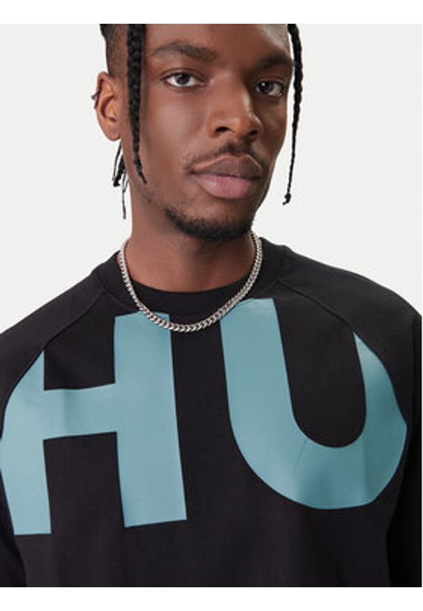 Hugo - HUGO T-Shirt Nalftee 50552485 Czarny Loose Fit. Kolor: czarny. Materiał: bawełna