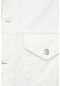 Sisley kurtka jeansowa męska kolor biały przejściowa. Kolor: biały. Materiał: jeans. Wzór: gładki #3
