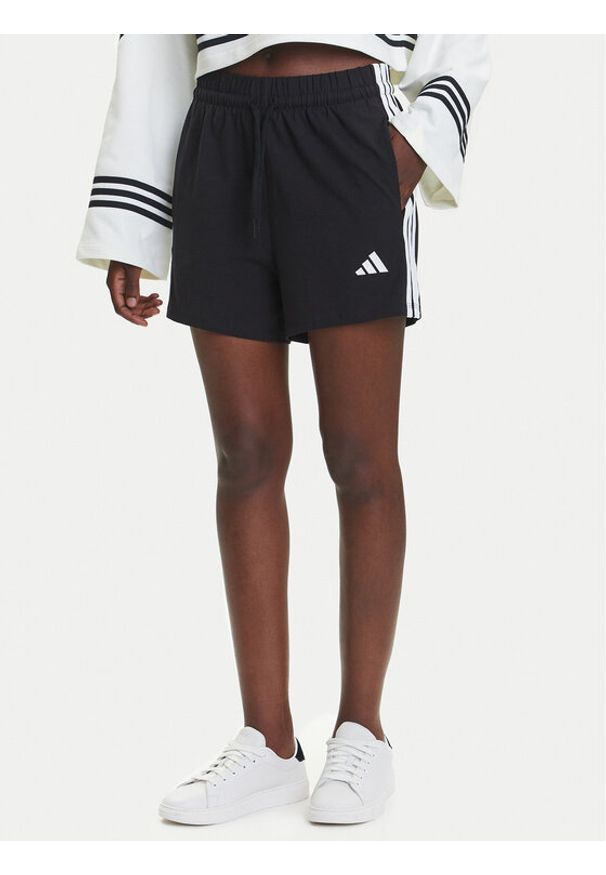 Adidas - adidas Szorty sportowe Essentials 3-Stripes JD0908 Czarny Regular Fit. Kolor: czarny. Materiał: bawełna