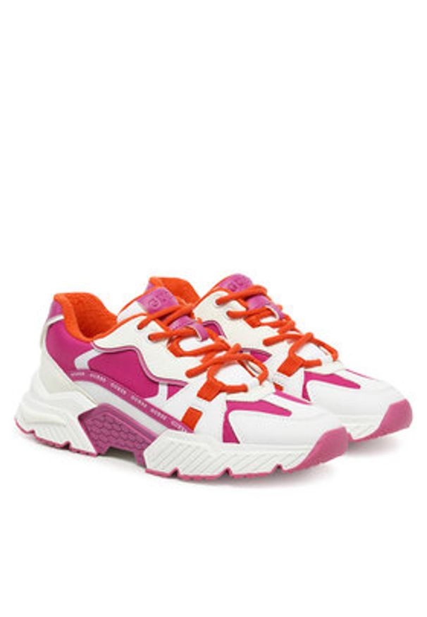 Guess Sneakersy FLJCAR ELE12 Różowy. Kolor: różowy. Materiał: skóra