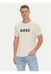 BOSS T-Shirt 50491706 Biały Regular Fit. Kolor: biały. Materiał: bawełna