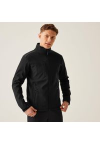 Regatta - Softshell roboczy męski Sandstorm. Kolor: czarny. Materiał: softshell. Sport: turystyka piesza #1