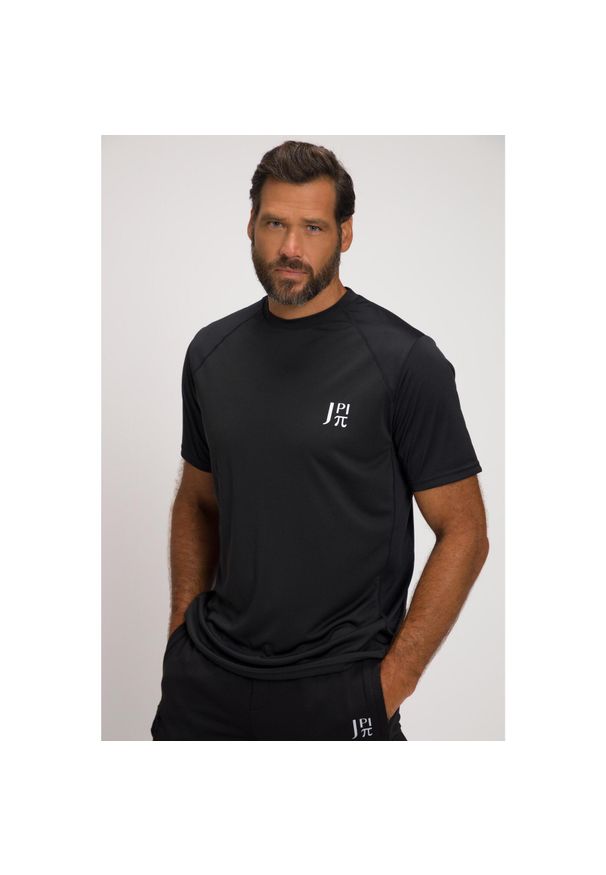 JAY-PI - Męska Koszulka funkcyjna tenis rękaw 1/2 oddychająca QuickDry. Kolekcja: plus size. Kolor: czarny. Materiał: poliester, materiał. Sport: tenis