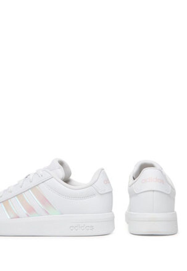 Adidas - adidas Sneakersy Grand Court 3.0 JQ1978 Biały. Kolor: biały. Materiał: skóra