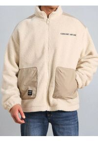 Sinsay - Bluza crewneck - beżowy. Kolor: beżowy #1