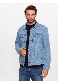 Karl Lagerfeld - KARL LAGERFELD Kurtka jeansowa 505802 532856 Niebieski Regular Fit. Typ kołnierza: dekolt w karo. Kolor: niebieski. Materiał: jeans, bawełna #1