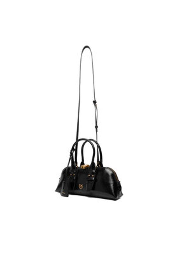 Pinko - PINKO Torebka Bowling Bag Baguette AI 25-26 105334 A2VW Czarny. Kolor: czarny. Materiał: skórzane