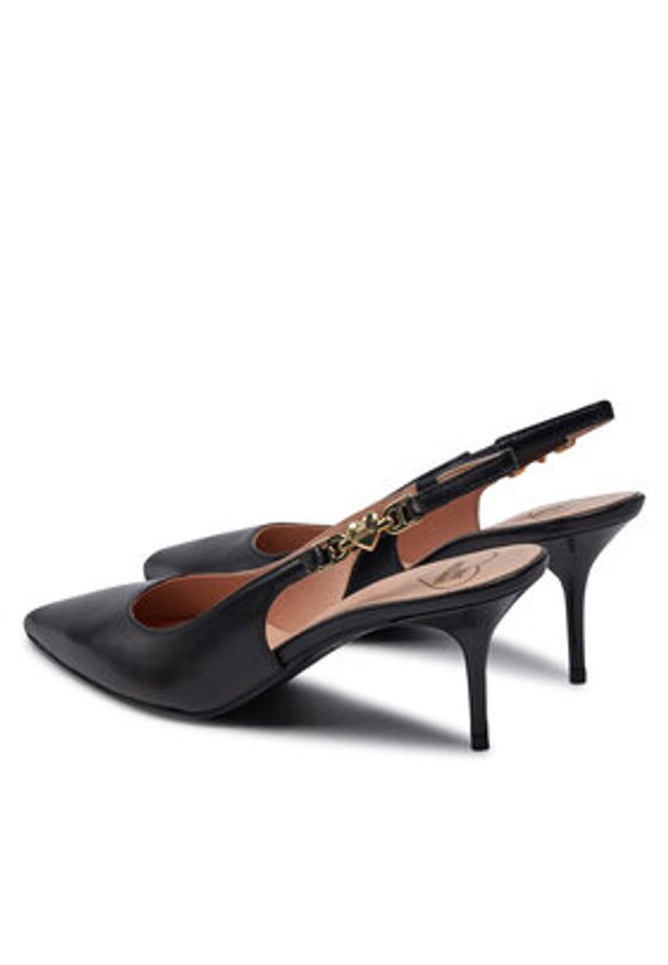 Love Moschino - LOVE MOSCHINO Sandały JA10487G0LIA0000 Czarny. Kolor: czarny. Materiał: skóra