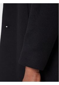 TOMMY HILFIGER - Tommy Hilfiger Płaszcz wełniany MW0MW40768 Czarny Regular Fit. Kolor: czarny. Materiał: wełna