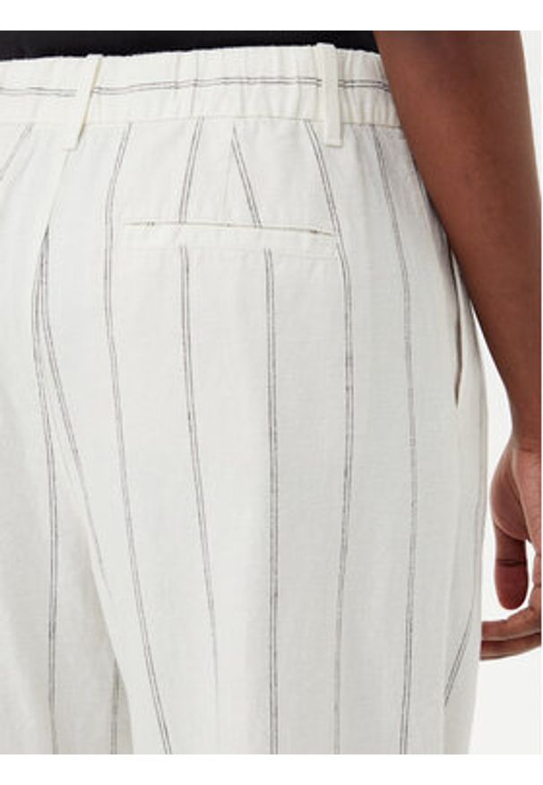 GAP - Gap Spodnie materiałowe 713998-01 Écru Wide Leg. Materiał: len