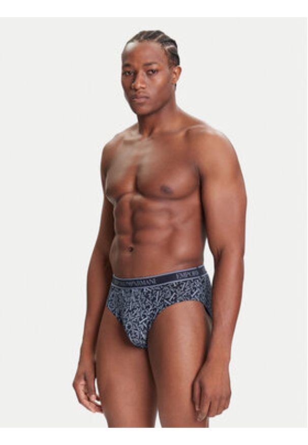 Emporio Armani Underwear Komplet 3 par slipów EM000369 AF10779 MB089 Granatowy. Kolor: niebieski. Materiał: bawełna