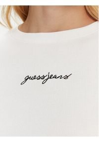Guess Jeans T-Shirt W5RI57 KA0H1 Biały Slim Fit. Kolor: biały. Materiał: bawełna #5
