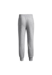 Spodnie dresowe dziewczęce Under Armour UA Rival Fleece Joggers - szare. Kolor: szary. Materiał: dresówka