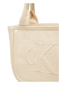 Calvin Klein Jeans Torebka Summer Canvas Mini Tote LV04K3160G Beżowy. Kolor: beżowy #4