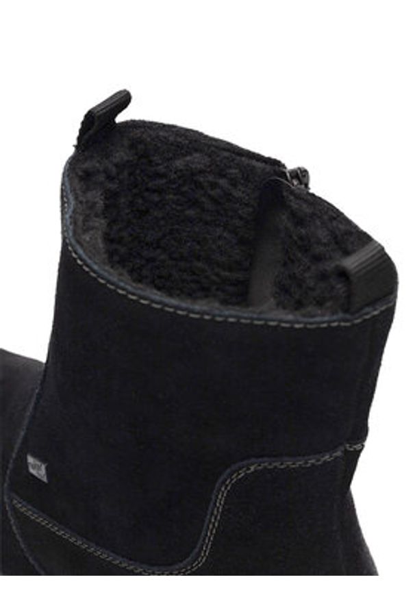 Rieker Botki X8250-00 Czarny. Kolor: czarny. Materiał: zamsz, skóra