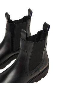 TOMMY HILFIGER - Tommy Hilfiger Sztyblety Lthr Low Chelsea FW0FW08775 Czarny. Kolor: czarny. Materiał: skóra #6