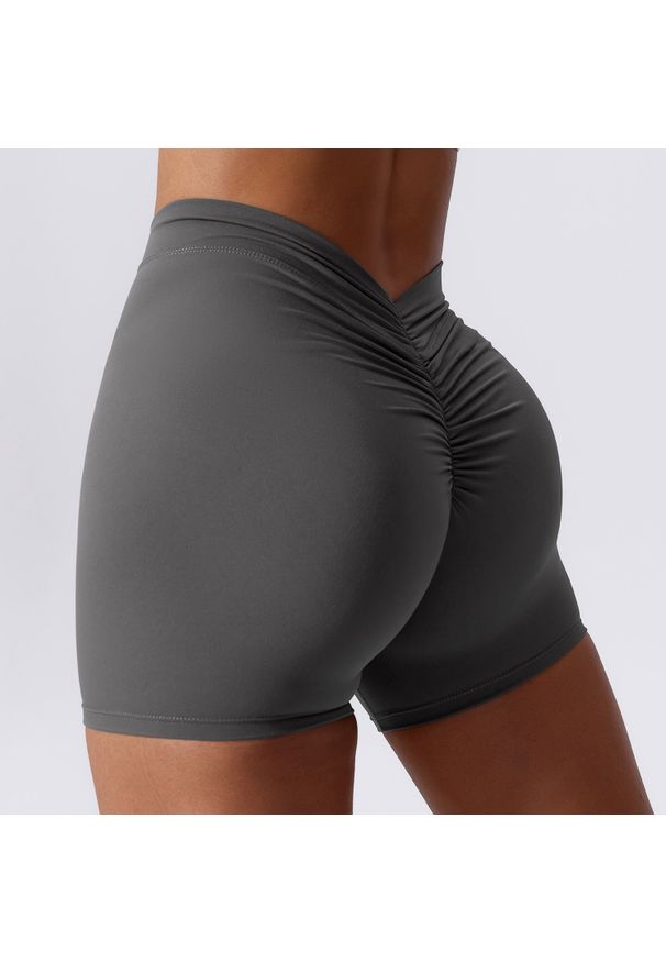 Intica - Szorty sportowe modelujące pośladki elastyczne Mirosava. Kolor: szary. Materiał: materiał. Sport: fitness