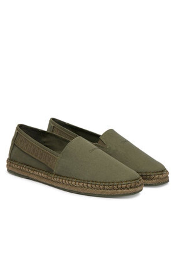 Calvin Klein Espadryle Espadrille Webbing Cv HM0HM02075 Zielony. Kolor: zielony. Materiał: materiał