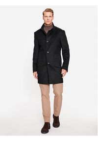 JOOP! Płaszcz wełniany 30037689 Czarny Regular Fit. Kolor: czarny. Materiał: wełna #4