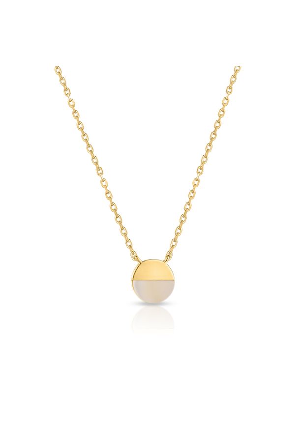 W.KRUK - Naszyjnik srebrny z masą perłową. Materiał: srebrne. Kolor: biały, wielokolorowy, srebrny. Kamień szlachetny: perła