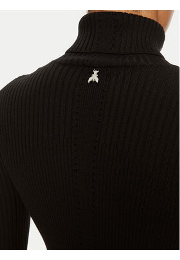Patrizia Pepe Golf 8K0206 KM36-K103 Czarny Regular Fit. Typ kołnierza: golf. Kolor: czarny. Materiał: wełna