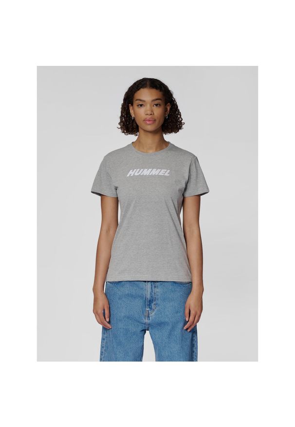 Damska koszulka z logo Hummel Elemental. Kolor: szary. Sport: piłka nożna
