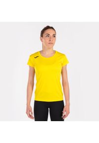 Koszulka do biegania damska Joma Record II z krótkim rękawem. Kolor: żółty. Długość rękawa: krótki rękaw. Długość: krótkie