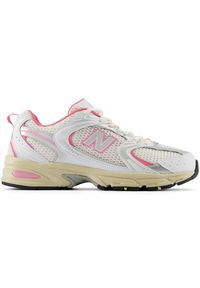 Buty damskie New Balance MR530ED – białe. Okazja: na co dzień. Kolor: biały. Materiał: materiał, skóra, syntetyk. Szerokość cholewki: normalna. Sezon: lato #1