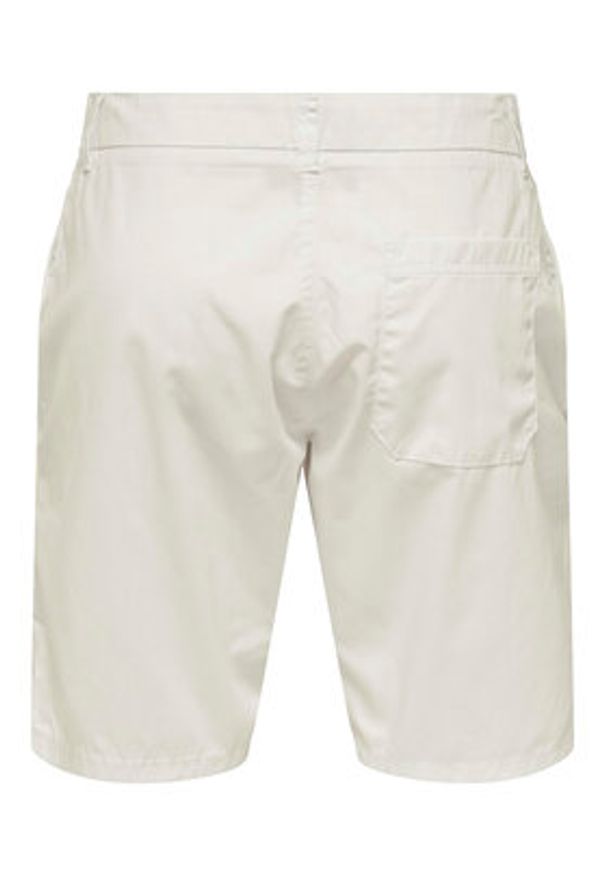 Only & Sons Szorty materiałowe Skal 22034682 Écru Slim Fit. Materiał: bawełna
