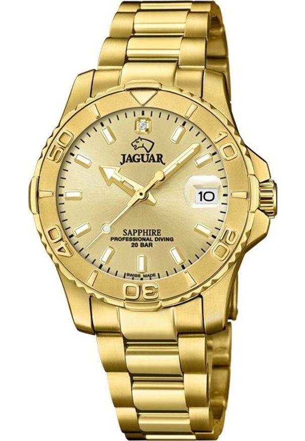 Zegarek Jaguar Zegarek damski Jaguar J898-2 złoty. Kolor: złoty