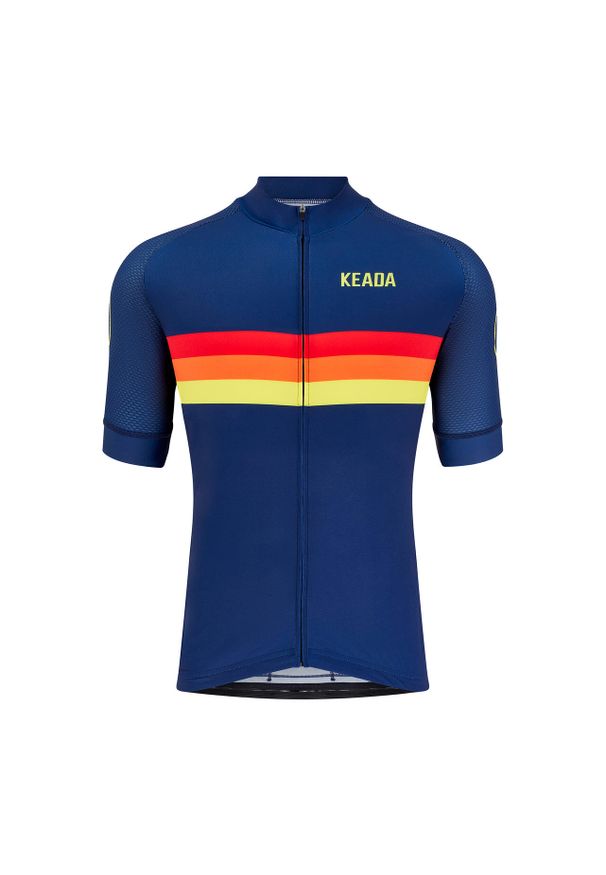 KEADA SPORTS - Męska koszulka kolarska z krótkim rękawem – Sunrise. Kolor: niebieski. Długość rękawa: krótki rękaw. Długość: krótkie. Sport: kolarstwo