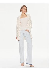TwinSet - TWINSET Kardigan 241TP3501 Beżowy Regular Fit. Kolor: beżowy. Materiał: bawełna #3