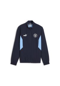 Puma - Młodzieżowa kurtka Manchester City ftblARCHIVE PUMA Navy Team Light Blue. Kolor: niebieski. Wzór: aplikacja. Sport: piłka nożna