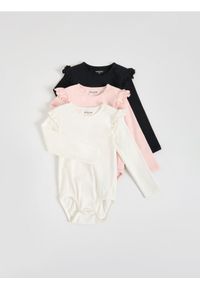Reserved - Bawełniane body 3 pack - złamana biel. Materiał: bawełna