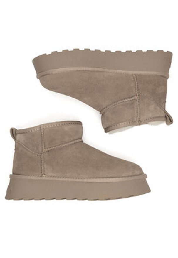 Badura Śniegowce WFA3080-4 Szary. Kolor: szary. Materiał: skóra, zamsz