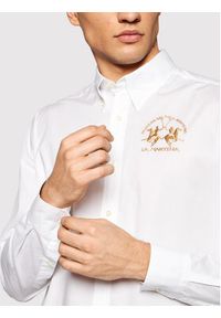 La Martina Koszula Poplin CCMC01 PP003 Biały Regular Fit. Kolor: biały. Materiał: bawełna #3