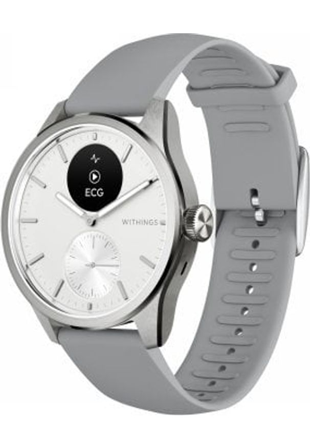 Smartwatch WITHINGS SAS Withings Scanwatch 2 - zegarek z funkcją EKG, pomiarem pulsu i SPO2 oraz mierzeniem aktywności fizycznej i snu (42mm, white). Rodzaj zegarka: smartwatch