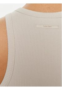 Calvin Klein Top K20K206554 Beżowy Slim Fit. Kolor: beżowy