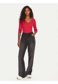 Tommy Jeans Bluzka Essential DW0DW17990 Różowy Slim Fit. Kolor: różowy. Materiał: bawełna #3