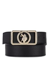 U.S. Polo Assn. Pasek AIUXT2566WBK Czarny. Kolor: czarny. Materiał: skóra
